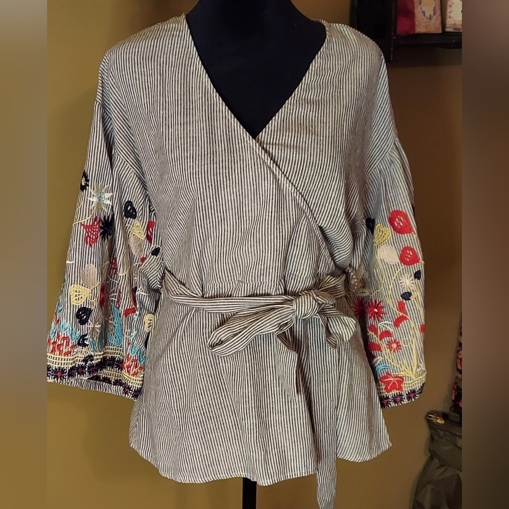 RD+Koko Stripped Blouse